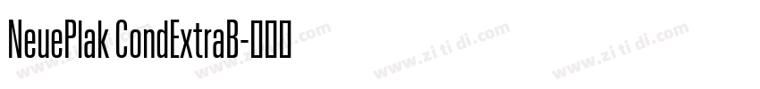 NeuePlak CondExtraB字体转换